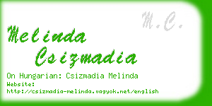 melinda csizmadia business card